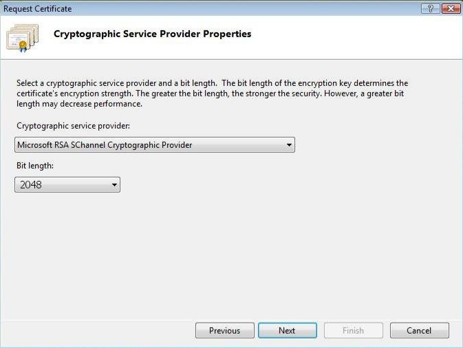 IIS Console for CSP Properties