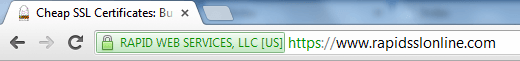 rapidsslonline ev ssl green bar