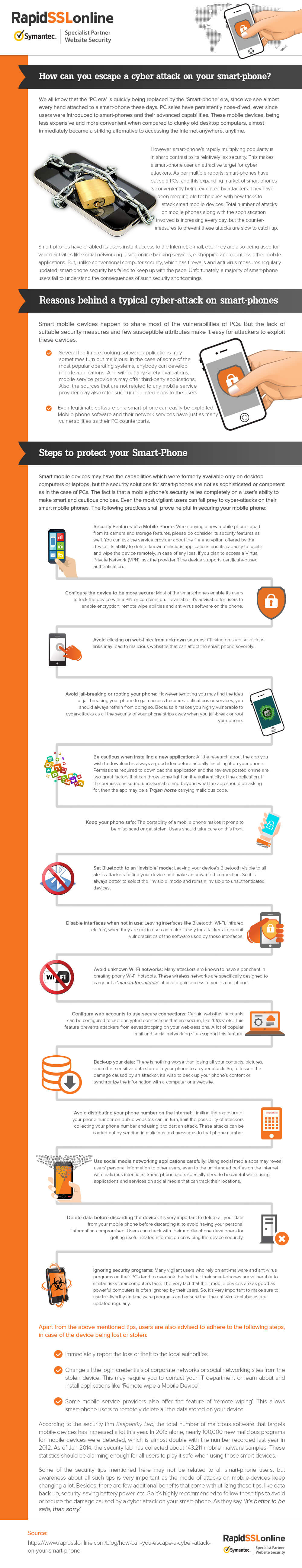 The Premium Tips for Smart Phone Security - Infographics