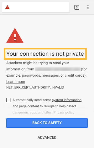 Android Device SSL Error