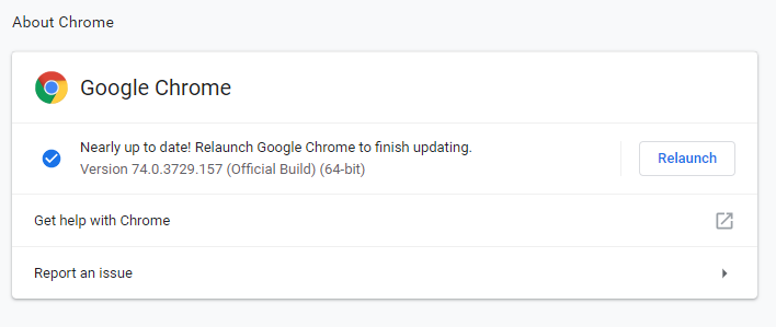 About Google Chrome Version