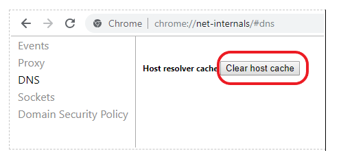 DNS setting in Google Chrome