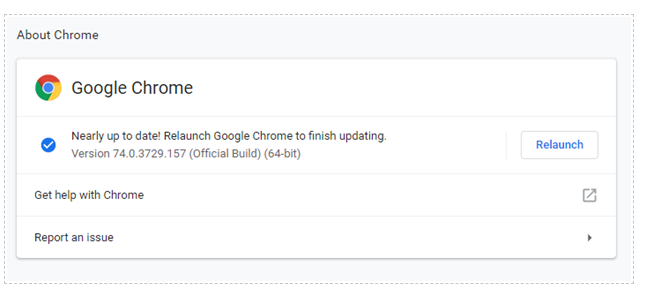 About Google Chrome Update