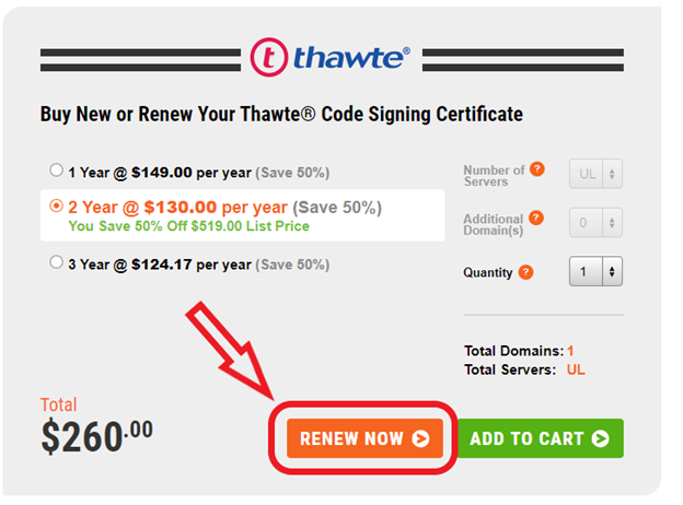 Renew Java Code Signing Certificate