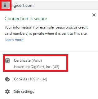 Verify SSL Key Length in Google Chrome