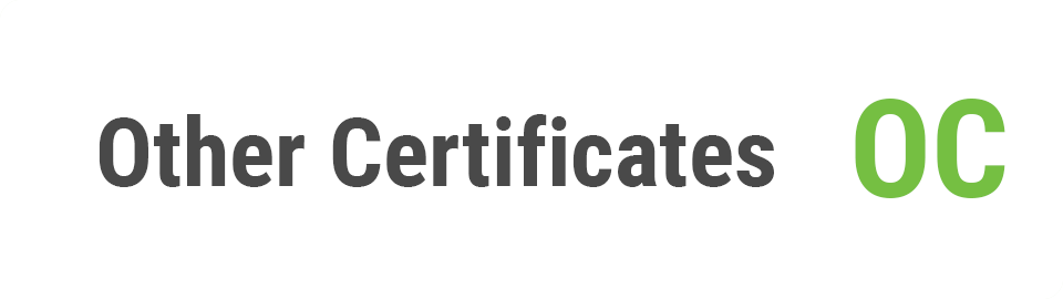 Other Certificates Header Image